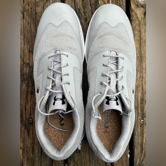 Under Armour UA Tour Tips Knit SL Golf Cleats Spikes Men’s Light Grey Size 9.5 - Picture 11 of 11